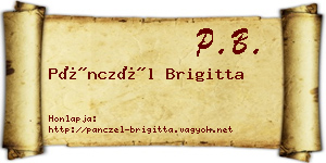 Pánczél Brigitta névjegykártya